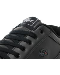lacoste deviation leather black