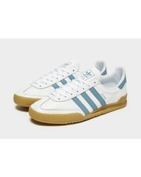 adidas jeans white and blue