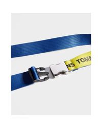 tommy jeans webbing belt yellow