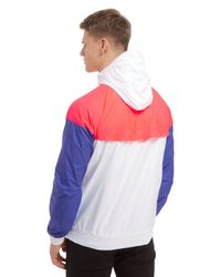 pink blue and white nike windbreaker