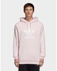 adidas pink trefoil hoodie