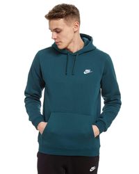 Nike Cotton Foundation Overhead Hoodie in Green/Blue (Blue) for Men - Lyst