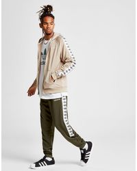 adidas originals tape full zip poly hoodie