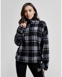 puma check sherpa hoodie