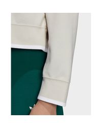 Adidas Originals White Cropped Hoodie