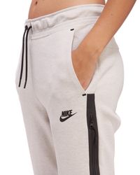 white tech fleece pants