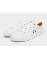 fred perry baseline leather white