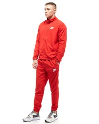 nike red tracksuit mens
