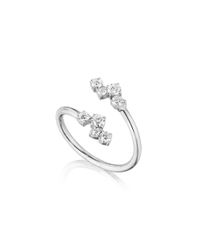 Madstone Design - Metallic Melting Ice Crossover Diamond Ring - Lyst