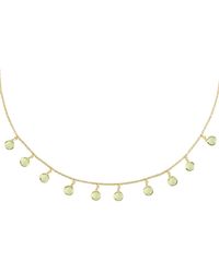 Latelita London - Metallic Florence Round Gemstone Necklace Gold Aqua Chalcedony - Lyst