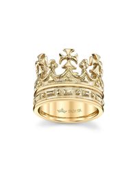 Cynthia Bach - Metallic Queen Elizabeth Crown Ring - Lyst