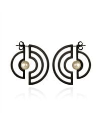 Cara Tonkin - Metallic Oxidised Silver Orbit Solaris Earrings - Lyst