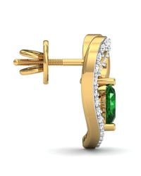 Diamoire Jewels - Multicolor Heart Cut Emerald And Diamond Earrings In 18kt Yellow Gold - Lyst