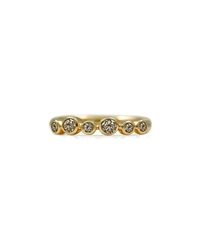 Elinor Cambray Jewellery - Metallic Halo Eternity Ring In Gold With Champagne Diamond - Lyst