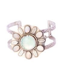 Sandra Anne Designs - Multicolor Aventurine Opal Flower Cuff - Lyst