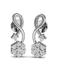 Diamoire Jewels - Metallic 16 Diamonds And Hand-carved 10kt White Gold Prong Diamond Earrings - Lyst