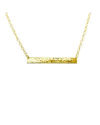 Murkani Jewellery - Multicolor Gold Plain Bar Necklace | - Lyst