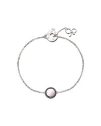 Molly B Couture Metallic Salon Pink Mother Of Pearl And Black Diamond Bracelet