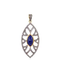 Meghna Jewels - Blue Marquise Lapis Lazuli Pendant - Lyst