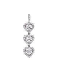 Aara Designer Jewelry - Metallic 18kt White Gold & Diamond Queen Of Hearts Pendant - Lyst