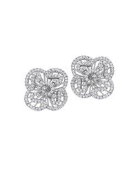Fei Liu - Cascade Mini Earring Studs In White Rhodium - Lyst