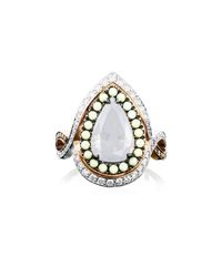 Joke Quick - Multicolor Twilight Entourage Ring With White Pear Cut Diamond - Lyst