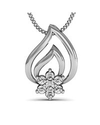 Diamoire Jewels - Metallic Captivating Diamond Pave Pendant In 18kt White Gold - Lyst