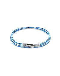 Anchor & Crew - Multicolor Blue Dash Liverpool Silver And Rope Bracelet for Men - Lyst