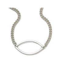 Naomi Tracz Jewellery - Metallic Single Marquise Necklace In Silver - Lyst