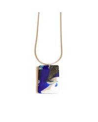 JoJo Blue Design - Ocean Blue Rectangle Pendant - Lyst