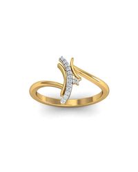 Diamoire Jewels - Metallic 18kt Yellow Gold Pave 0.07ct Diamond Infinity Ring Iii - Lyst