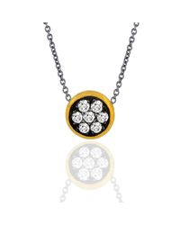 Lika Behar Collection - Metallic Gold And Oxidised Silver "krissy" Necklace - Lyst