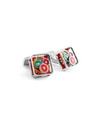 Tateossian - Multicolor Square Gear Cufflinks In Multicolour - Lyst
