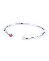 Vea Fine Jewelry - Multicolor Rose Petal Open Bangle White Gold - Lyst