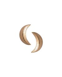 London Road Jewellery - Metallic Portobello Rose Gold Starry Night Moon Stud Earrings - Lyst