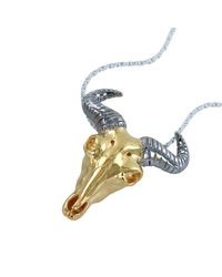 Reeves and Reeves - Metallic Wildebeest Yellow Gold Pendant Necklace - Lyst