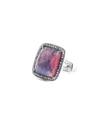 M's Gems by Mamta Valrani - Purple Drop Dead Red Sapphire Ring With Diamonds - Lyst
