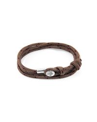 Anchor & Crew - Multicolor Brown Dundee Silver And Rope Bracelet - Lyst