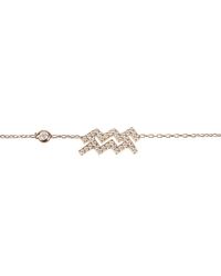 Latelita London - Metallic Aquarius Zodiac Bracelet Rose Gold - Lyst