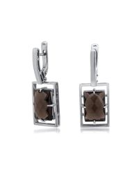 Drukker Designs - Metallic Sterling Silver Smoky Quartz Earrings - Lyst
