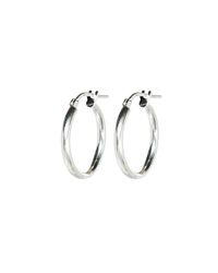 XISSJEWELLERY - Metallic Everyday Small Silver Hoops - Lyst