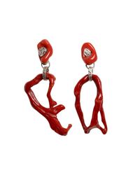 Lainey Papageorge Designs - Red Branch Coral Earrings - Lyst