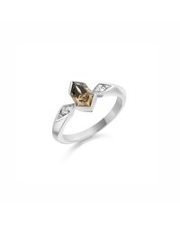 Justin Richardson - Metallic Trapeze Cognac Diamond Ring - Lyst