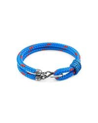 Anchor & Crew - Blue Great Yarmouth Silver And Rope Bracele for Men - Lyst