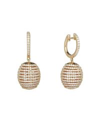 Lustre of London - Metallic Yellow Beehive Earrings - Lyst