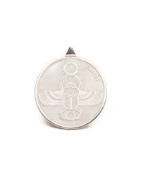 Conges - Green Silver Scarab Two Sided Coin Necklace - Lyst