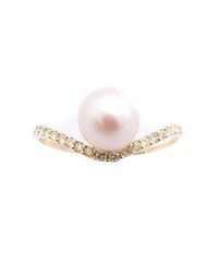 Oh my Christine Jewelry - Multicolor V-shape Diamond Ring With Fresh Water Pearl - Lyst