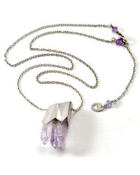 BethCarina - Metallic Crystal Labyrinth Necklace - Lyst