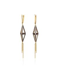 Ayalla Joseph Metallic Maya Earrings Yellow Gold