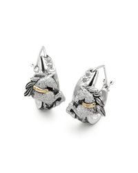 Deni Jewelry - Metallic Megamendung Cloud Hoop Earrings In Horse Collection - Lyst